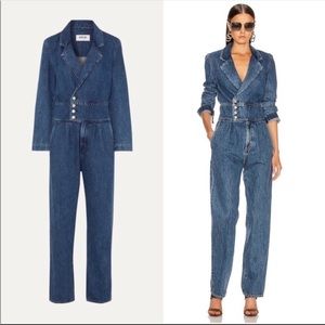 LIKE NEW AGOLDE DENIM JUMPSUIT RETRO BLAZER STYLE LUCA